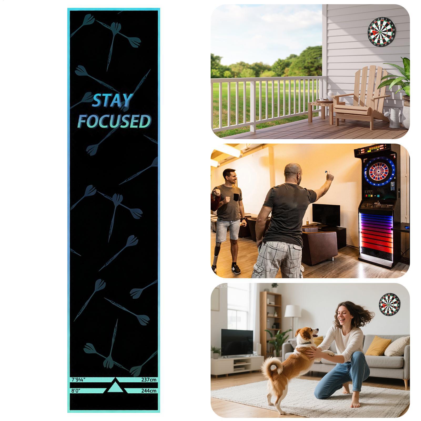 Board Game Room - Dart Mat With Throw Line Non-Slip