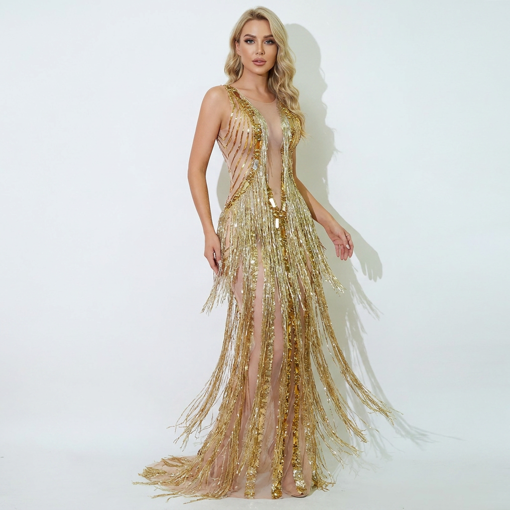 Luxury Gold Tassel Long Gown R - Board Game Yogi incelemesi ve fiyatı