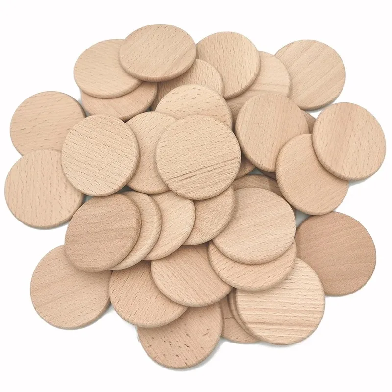 50PCS Round Unfinished Wood Cu - Board Games incelemesi ve fiyatı
