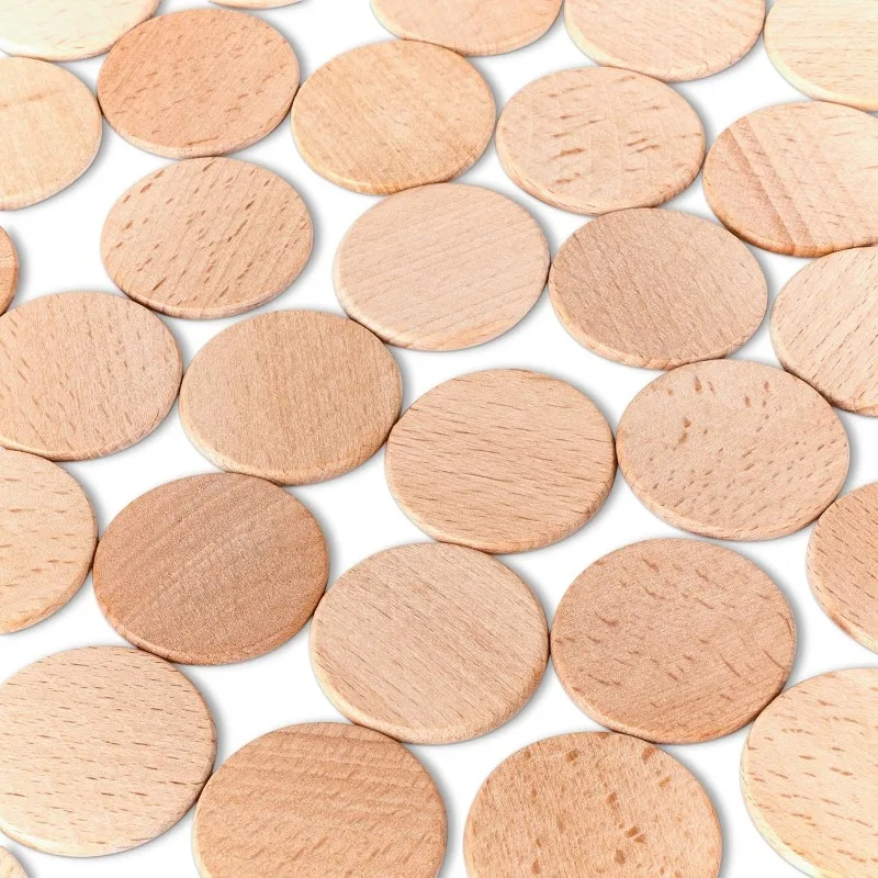 50PCS Round Unfinished Wood Cu - Board Games incelemesi ve fiyatı