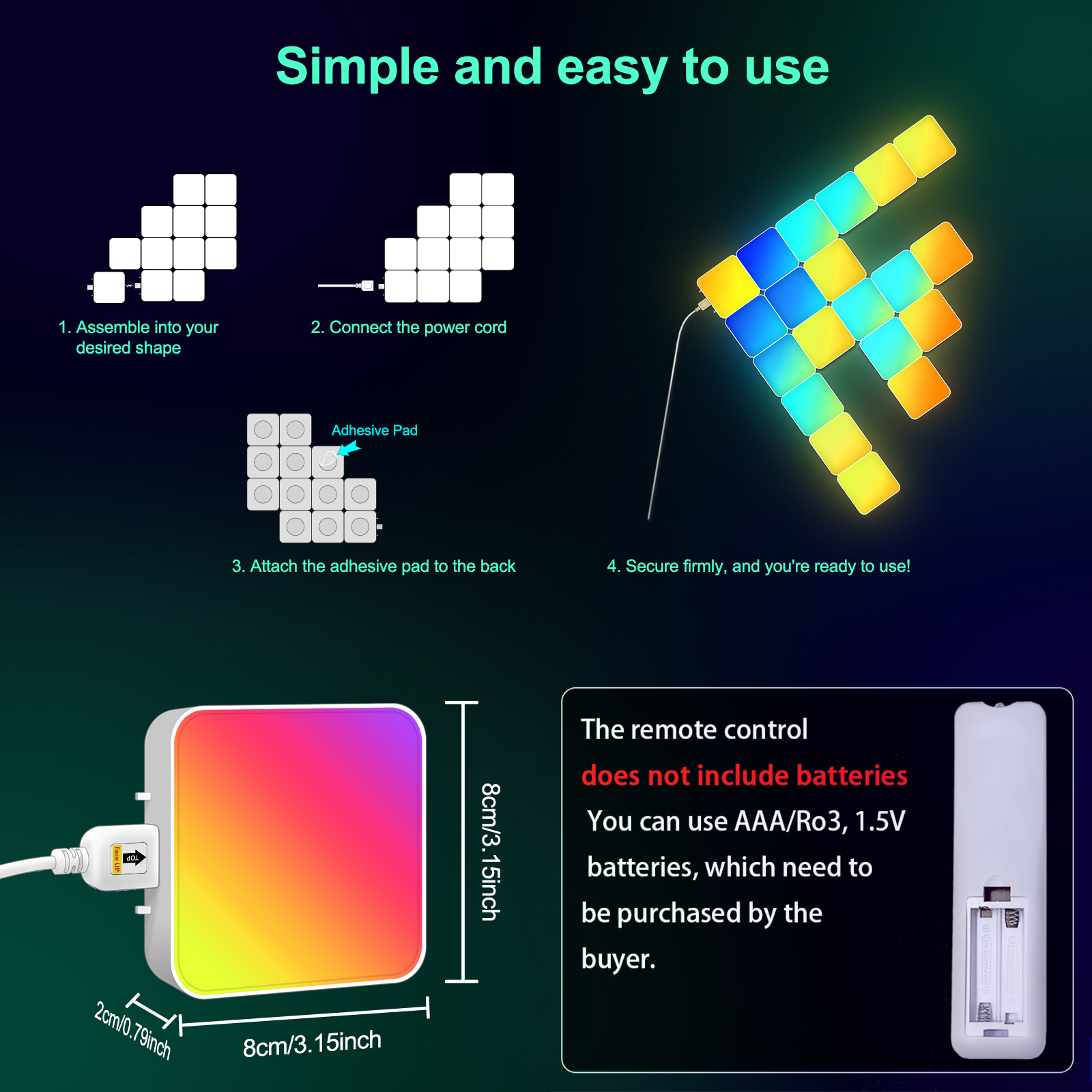Smart Grid LED Wall Light Kit  - Board Game Room incelemesi ve fiyatı